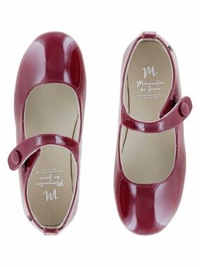Manuela de Juan Mimi Carmen Patent Mary Jane Shoes Red EU 23 US 7 Spain